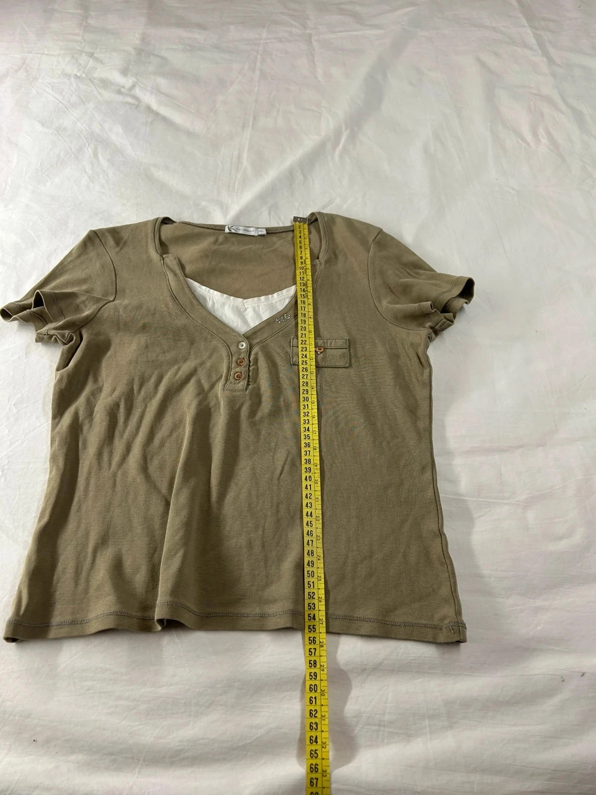 Kaki blouse met korte mouwen kalisson – photo 6